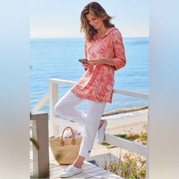 Soft Surroundings Kelly Knit Cropped Pants Gray - Picture 8 of 8